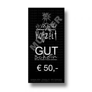 Hofzeit Wertgutschein 50 Euro