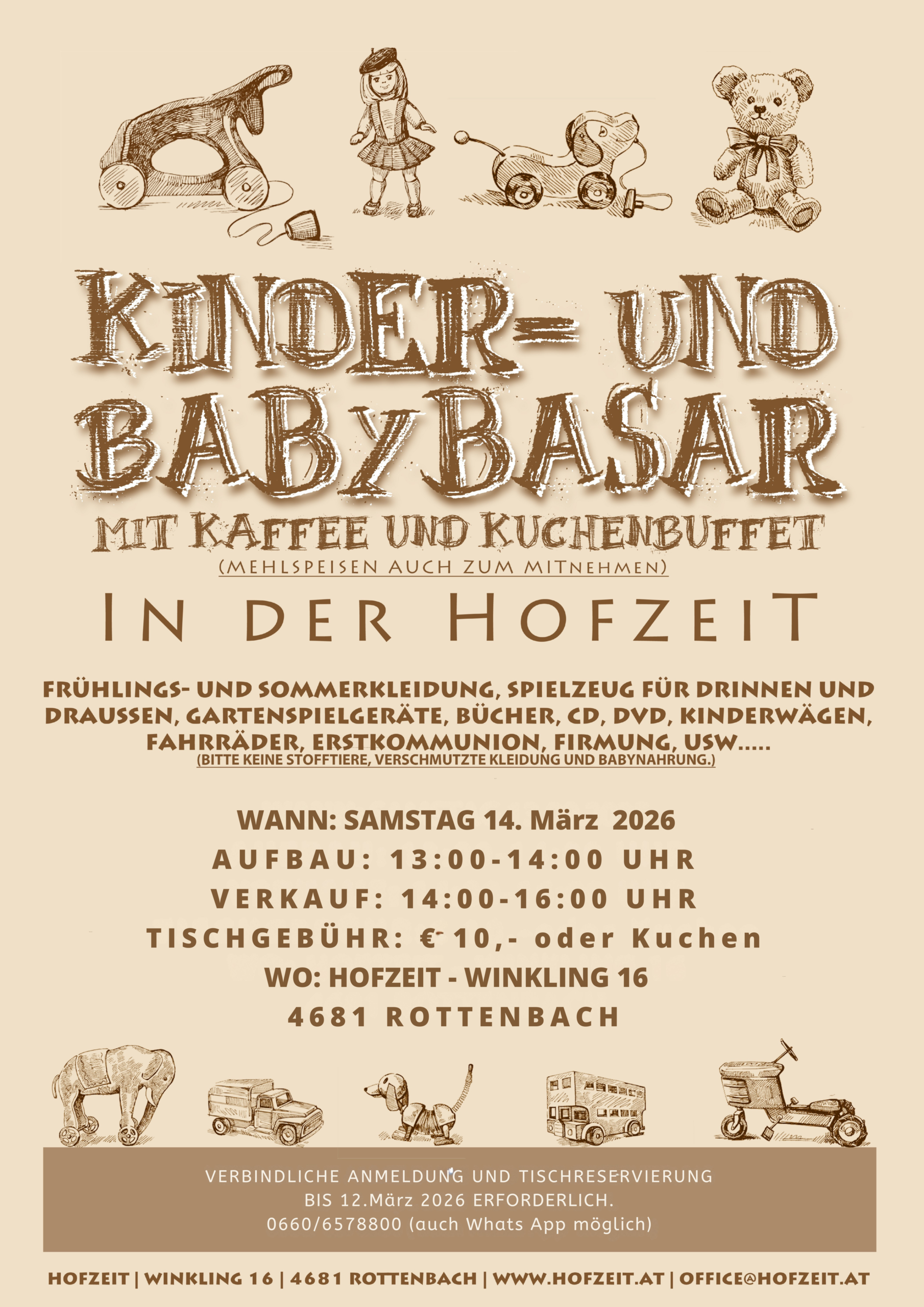 Kinder und Babybasar März 2026